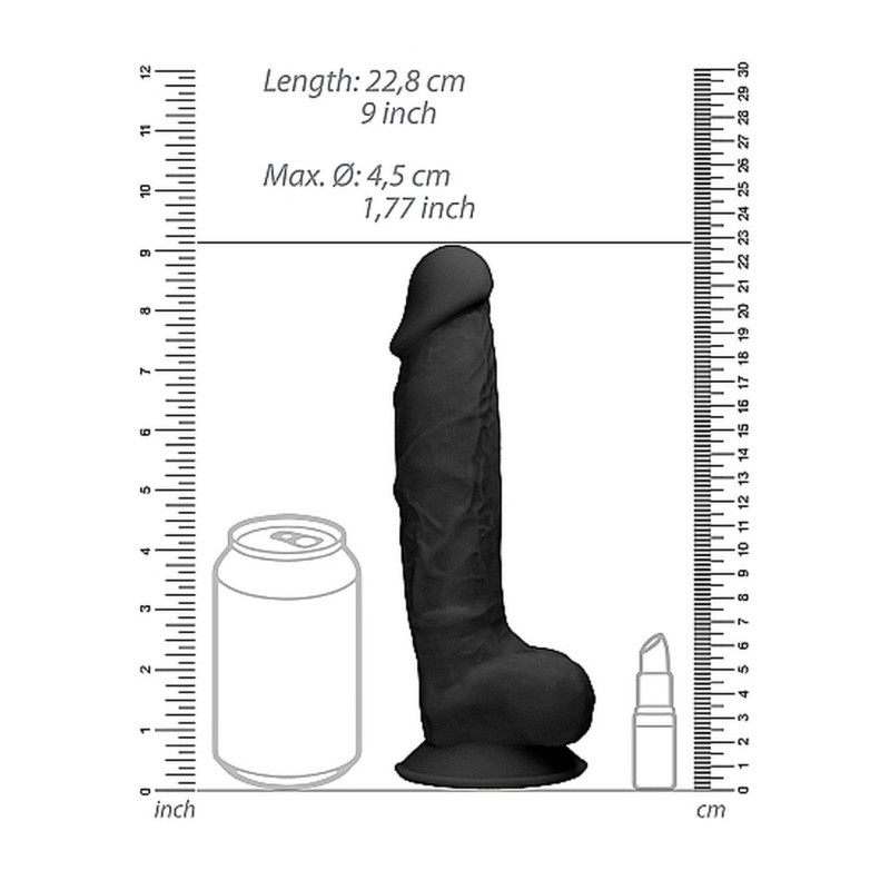 Gruby żylasty realistyczny penis przyssawka 17,8cm